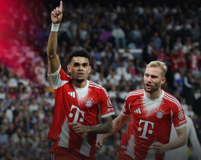 欧冠14决赛拜仁2-1皇马凯恩创三大纪录