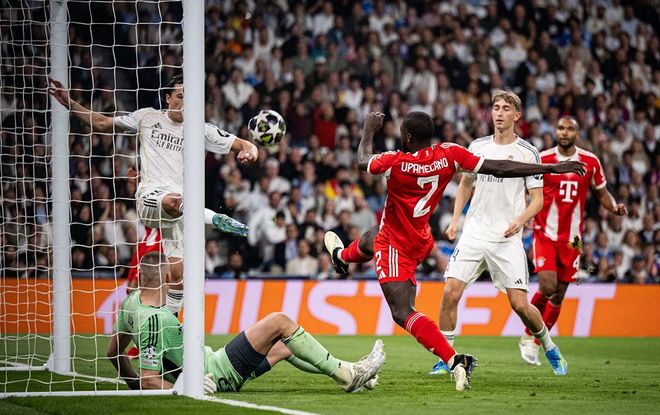 欧冠14决赛拜仁2-1皇马凯恩创三大纪录