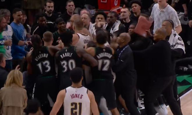 掘金约基奇与森林狼麦克丹尼尔斯冲突引NBA罚款